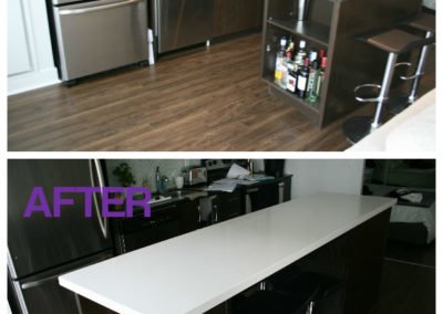 Pint-size condo island designed into multifunctional space!