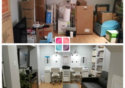 Basement storage room, turned into multifunctional living + working space