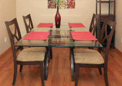 Dining room ready for listing